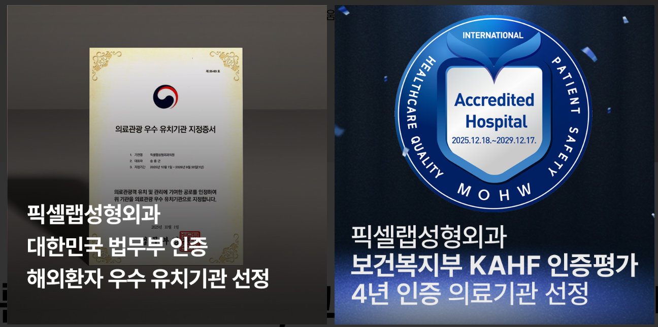 법무부 해외환자 우수 유치기관 / KAHF 인증 의료기관